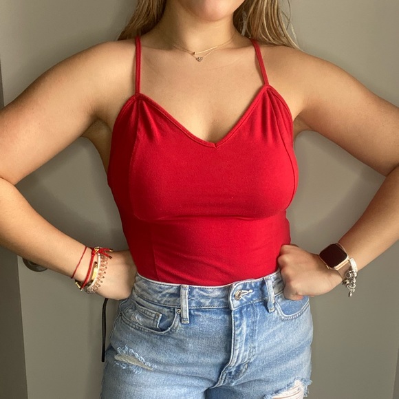 Forever 21 Red Bodysuit - Picture 1 of 7
